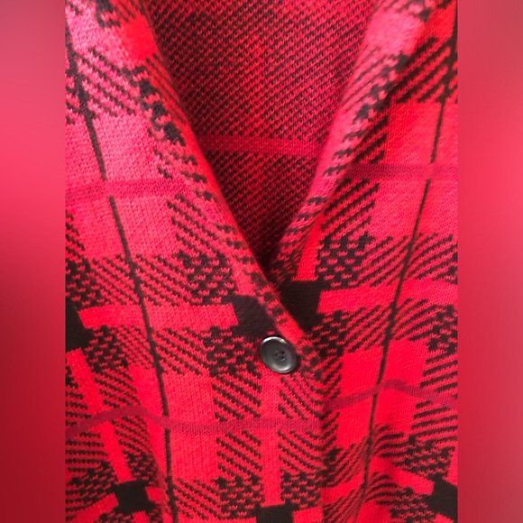 CJ Banks Plaid Cardigan Sweater - Picture 3 of 7